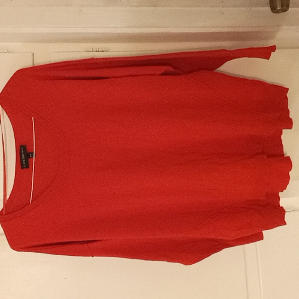 NWT Lane Bryant Red out stitch Sweater size 18/20